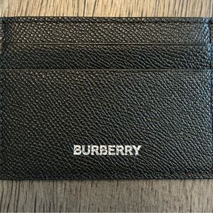 Burberry Black Leather Wallet never used
